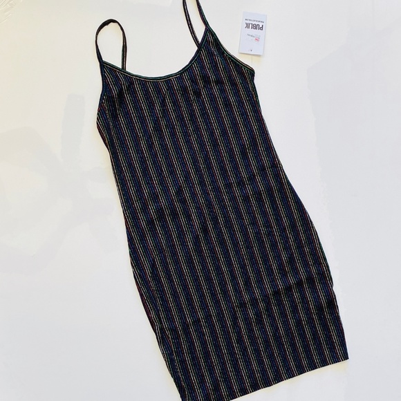 Publik Multi-Color Metallic Striped Camisole Dress - Picture 6 of 6
